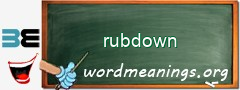 WordMeaning blackboard for rubdown